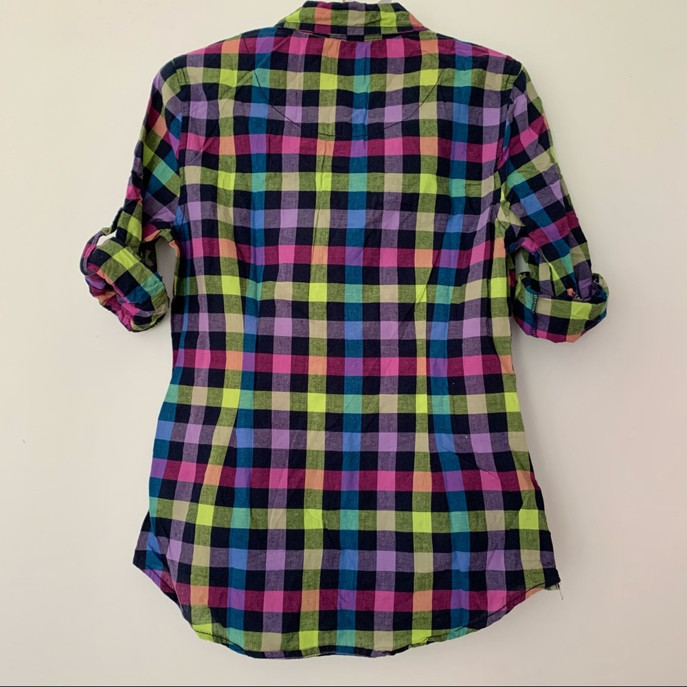 Colorful Plaid Button Up - Picture 2 of 4